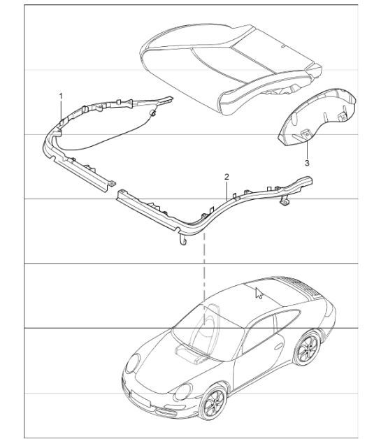 Diagram 817-53 Porsche 997 (911) MK1 2005-2008 Body