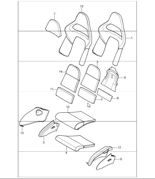 Diagram 817-97 Porsche 997 (911) MK1 2005-2008 Body