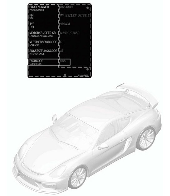 Diagram 004-000 Porsche Cayman 987C/981C (2005-2016) Accessoires et autres 