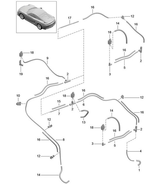 Diagram 107-015 Porsche Cayman 987C/981C (2005-2016) Engine