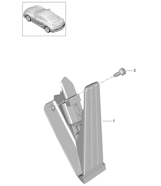 Diagram 702-010 Porsche Cayman 987C/981C (2005-2016) Hand Lever System, Pedal Cluster 