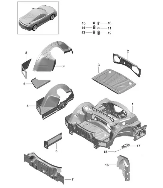 Diagram 801-035 Porsche Taycan Turbo GT met Weissach-pakket Sport Saloon 