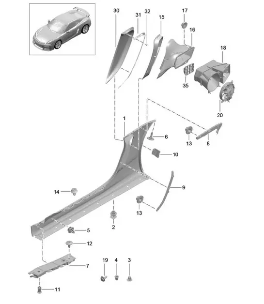 Diagram 801-090 Porsche Cayenne E-Híbrido V6 3.0L 470Hp 