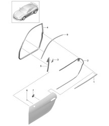 Türdichtung und Verkleidung 981C Cayman GT4 2016 Türdichtung und Verkleidung 981C Cayman GT4 2016
