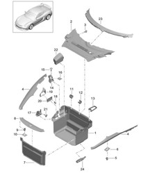 Coffre à bagages - AVANT - 981C Cayman GT4 2016