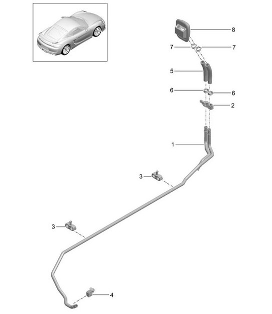 Riscaldatore / Linea di alimentazione / Linea di ritorno 981C Cayman GT4 2016