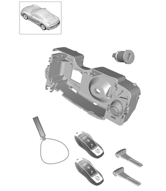 Set di riparazione / Set di serrature (PR:-625) 981C Cayman GT4 2016