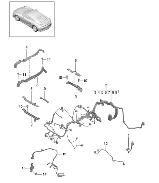Diagram 902-020 Porsche Cayenne S/GTS 4.8L 2007>> Electrical equipment