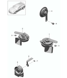 Fanfarria / Bocina / Sistema de alarma 981C Cayman GT4 2016