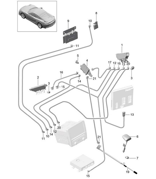 Diagram 911-002 Porsche Cayenne E-Hybrid V6 3.0L 470Hp 