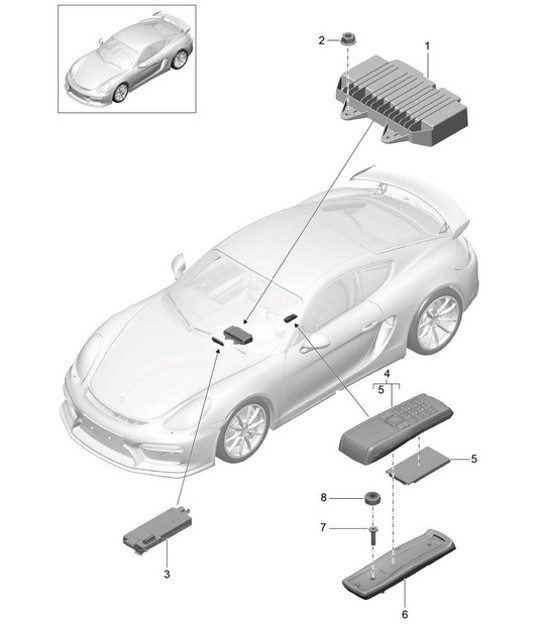 Diagram 911-010 Porsche 997 Carrera 2 3.6L 2005>> Electrical equipment