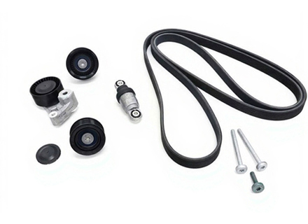 Drive belt tensioning roller & belts kit. Porsche Cayenne / Panamera - 94810240323, 94810240322, 94810240321, 94810240300, 94810240375, 7PP903137, 95814527601, 94810211821, 94810226121, 95510225100, 94810211910, 7PP145276, 95510211910, 94810211820, 94810211800