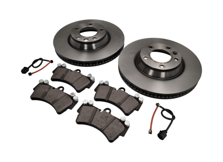 Front brake pads and brake disc package. Porsche Cayenne 957 V8 4.8L - 95535140X51BRE, 95535140X51, 95535193916BRE, 95535193916, 95561236502