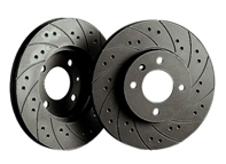 Black Diamond CROSS DRILLED & GROOVED Performance Brake Discs FRONT. Porsche 914 / 924 - KBD 151, KBD151