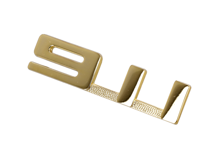 911 achterinsigne goud. Porsche 911 1965-68 - 90155930522, 90155930523