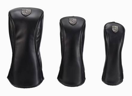 Coprivolanti da golf con stemma Porsche. Set di 3 Coprivolanti da golf con stemma Porsche. Set di 3