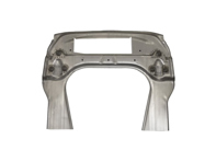 Voorste vloer-/ophangingsbevestiging met airco-uitsparing. Porsche 911 1974-89 - 91150195500, 91150195501, 91150195500GRV, 91150158003 - PP200C, P200C Voorste vloer-/ophangingsbevestiging met airco-uitsparing. Porsche 911 1974-89 - 91150195500, 91150195501, 91150195500GRV, 91150158003 - PP200C, P200C