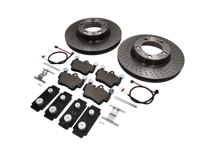 FRONT Brake Pads and Brake Disc Package Porsche 997 C4 ABS - 99635140501, 99635140601, 99761267701, 99635108802, 95535296000, 99735193907