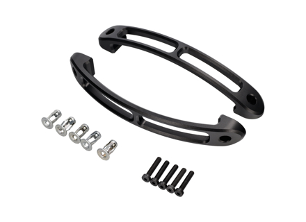 Slotted Matte black interior door pull 6 7/8', Pair. Porsche 911 - 90153106700 - InteriorHandle_6_7/8in_Slotted_Black