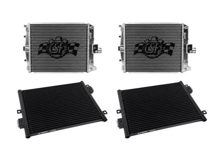 Aluminium-Wasserkühler und Klimaanlagenkondensator-Set. Porsche 997 / 987 Boxster / Cayman - 99710613102, 99710613202, 99757391102, 99657311103, 99757391104, 99657311102 - 7047, 7048, 8394