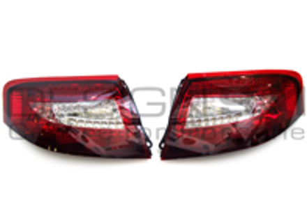 Bloc clignotant arrière Transparent / Rouge avec ampoules LED pour Porsche 996 Turbo / 996 C4S - 99663148700, 99663148800, 99663148702, 99663148802