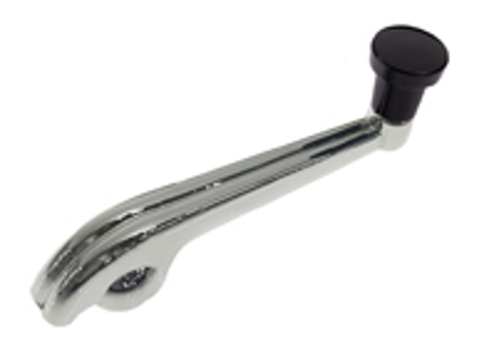 Manivelle de lève-vitre avec bouton NOIR. Porsche 356 - 35652027, 356.52.027-BLK