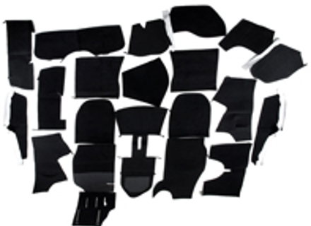 Complete interior carpet set for Porsche 911 74-84 Coupe RHD Complete interior carpet set for Porsche 911 74-84 Coupe RHD