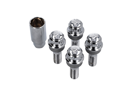 Kit bulloni bloccaggio ruota (misura standard) Cromati per Porsche - 99736198009, PAF009593, 99136105700, WHT006980C, WHT006980A, 9A700698000 Kit bulloni bloccaggio ruota (misura standard) Cromati per Porsche - 99736198009, PAF009593, 99136105700, WHT006980C, WHT006980A, 9A700698000