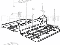 Floor Section Covers Front. Porsche 964 / 993 - 99350150100GRV Floor Section Covers Front. Porsche 964 / 993 - 99350150100GRV