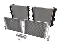 Radiatorset voor water en airconditioning (airco). Porsche 996 / Boxster 986 / 996 GT3 - 94457314301, 99757391101, 99610613151, 99610613251