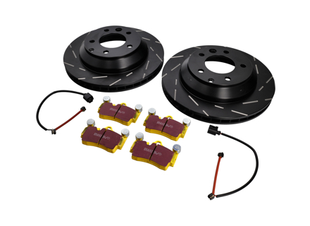 Set di dischi e pastiglie freno posteriori sportivi. Porsche 957 Cayenne 3.6 litri / 957 Cayenne Diesel - 95535240130, 95535240131, 95535293900, 95535293901, 95535293902, 95535293903, 95535293906, 95535293950, 95535293961, 95535293962, 95535293963, 9553529396, 95561236502
