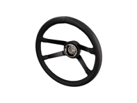 Buje extendido con volante de cuero de plato profundo 380 mm estilo Carrera RS. Porsche 911 1965 a 1973 - 91134708205