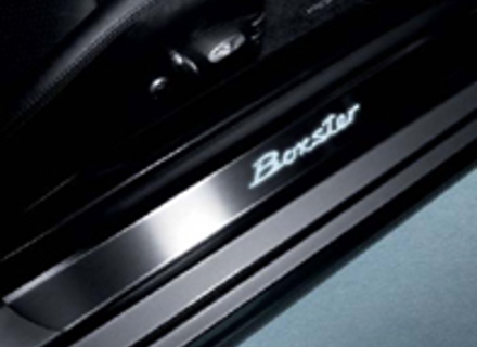 Side Sills Trims in Stainless Steel with Logo, Illuminated. Porsche 987 Boxster - 98704480027, 98704480033, 98755199000, 98755199001 Side Sills Trims in Stainless Steel with Logo, Illuminated. Porsche 987 Boxster - 98704480027, 98704480033, 98755199000, 98755199001