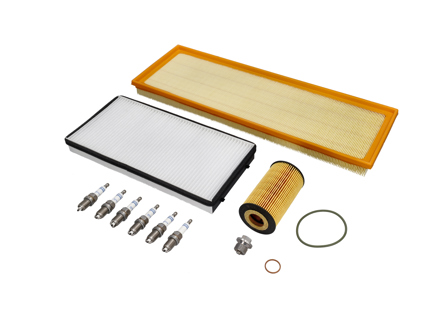 Kit d'entretien et de maintenance pour Porsche 996 GT3 Huile, filtres à air, bougies d'allumage, + Plus - 99610090100, 99611013171, 90012301020, 94410719711, 99610722560, 99917019590, 99657221902