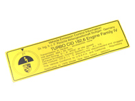 Vehicle emission control information sticker. Porsche 930 (1975-1977) USA models - 93000650300 Vehicle emission control information sticker. Porsche 930 (1975-1977) USA models - 93000650300