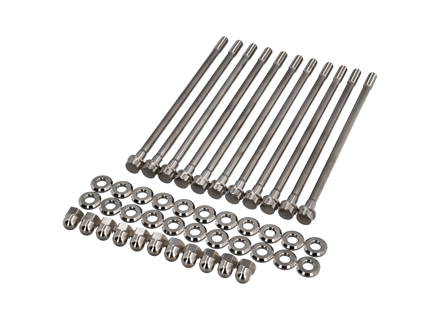 Engine case through bolt set, titanium. Porsche 911 / 964 / 993 - 90110117300, 90110116103, 99907000403, 93010117306, 93010117201, 95910117200, 95910117302