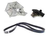 Water pump, belt & thermostat insert kit Porsche 958 Cayenne Diesel 3.0ltr - 95510603310, 95810603320, 95810603321, 95810603210, 95810221600, 95510293400