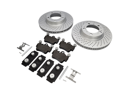 FRONT Brake Pads and Brake Disc Package Porsche 997 C4 Textar - 99635140501, 99635140601, 99761267701, 99635108802, 95535296000, 99735193907