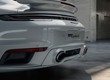 Sports exhaust system, with Oval sports tailpipes in Silver. Porsche 992 Turbo / Turbo S - 992044222 Sports exhaust system, with Oval sports tailpipes in Silver. Porsche 992 Turbo / Turbo S - 992044222