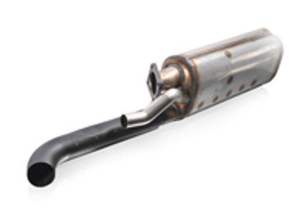 Einddemper met eindpijp en bypass aansluiting voor Porsche 911 Turbo 3.0 - 93011102504 Einddemper met eindpijp en bypass aansluiting voor Porsche 911 Turbo 3.0 - 93011102504