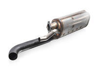Rear silencer with tailpipe and bypass connection for Porsche 911 Turbo 3.0 - 93011102504 Rear silencer with tailpipe and bypass connection for Porsche 911 Turbo 3.0 - 93011102504