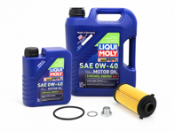 Kit di manutenzione filtro olio con tappo di scarico e olio Liqui Moly 0w-40 per Porsche 718 (982) Boxster / 718C (982C) Cayman - 9A210722500, 99970768540, 0PC115466