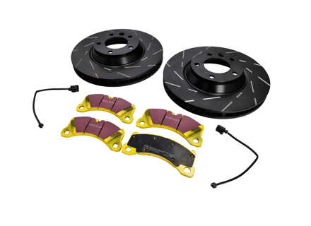 Set di dischi e pastiglie freno sportivi ANTERIORI. Porsche 958 Cayenne 3.0L Diesel / 958 Cayenne 3.6L Benzina - 95535140151, 95535140251, 95835193930, 95861236500