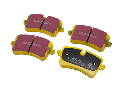 EBC gele remblokken 'Fast Road' achter. Porsche 95B Macan 2.0ltr / Macan Diesel - PAB698451, 4G0698451A, 9A769845100 - DP42082R