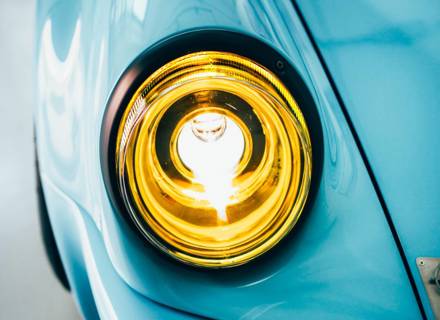 Set di fari a LED con riflettore giallo e lente trasparente RHD. Porsche 911 / 964 - 91163111202, 91163102300, 91163111200 Set di fari a LED con riflettore giallo e lente trasparente RHD. Porsche 911 / 964 - 91163111202, 91163102300, 91163111200