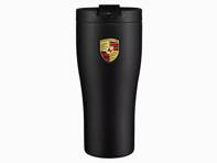 Tazza termica da viaggio - Nero opaco / Stemma Porsche Tazza termica da viaggio - Nero opaco / Stemma Porsche