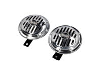 Claxonset, 12 Volt in Chroom Porsche 356 / 911 / 912 Set van 2 - 9001000, 64463511111, 64463511200, 64463511300, 64463511400