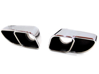 DesignTek Sorties d'échappement design carré double, 60mm, POLI pour Porsche 997 Turbo - 99711125281, 99711125282, 99711125181, 99711125182 DesignTek Sorties d'échappement design carré double, 60mm, POLI pour Porsche 997 Turbo - 99711125281, 99711125282, 99711125181, 99711125182