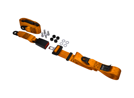 Ceinture sous-abdominale arrière statique à 2 points en orange (Ensemble de 2). Porsche911 78-89 / 964 / 993 / 968 / 924 / 944 - 47785779570B, 911116 Ceinture sous-abdominale arrière statique à 2 points en orange (Ensemble de 2). Porsche911 78-89 / 964 / 993 / 968 / 924 / 944 - 47785779570B, 911116