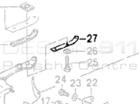 Rear bumper attachment strip. Porsche 965 Turbo - 96550544300, 96550544400 Rear bumper attachment strip. Porsche 965 Turbo - 96550544300, 96550544400